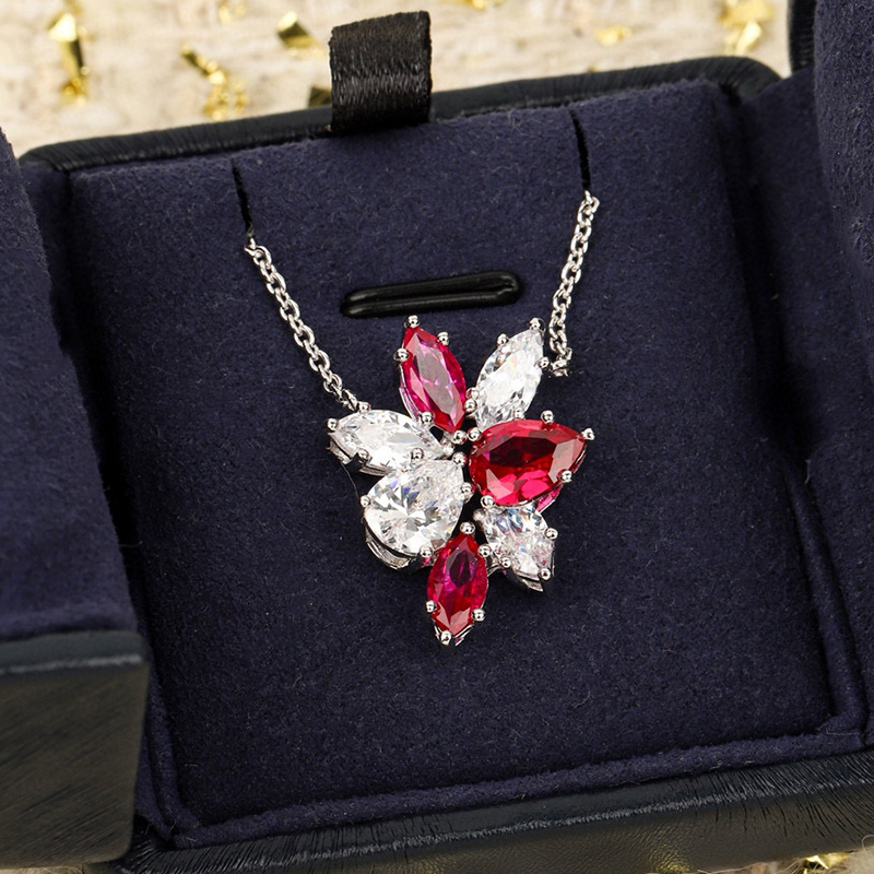 Red Clover Flower - Marca pura 925 prata esterlina jóias