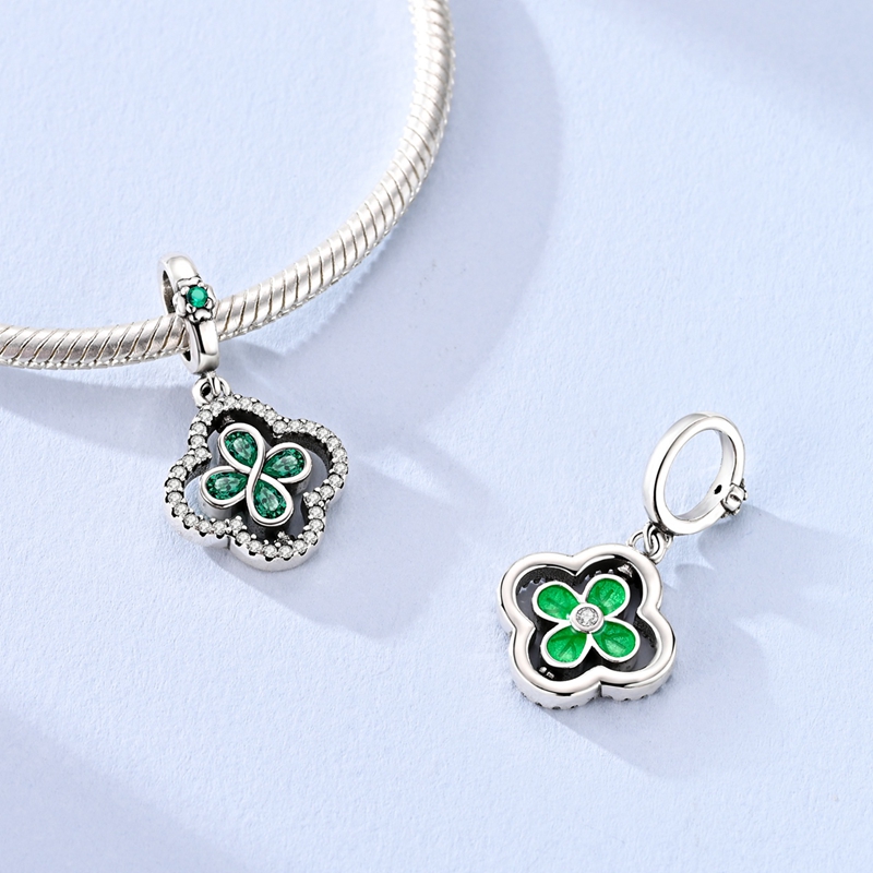 Novo Pingente de Prata 925 com - Red Clover Flower avaliação e preço