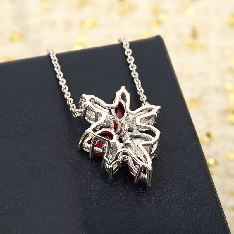 Marca pura 925 prata esterlina - Red Clover Flower avaliação e preço